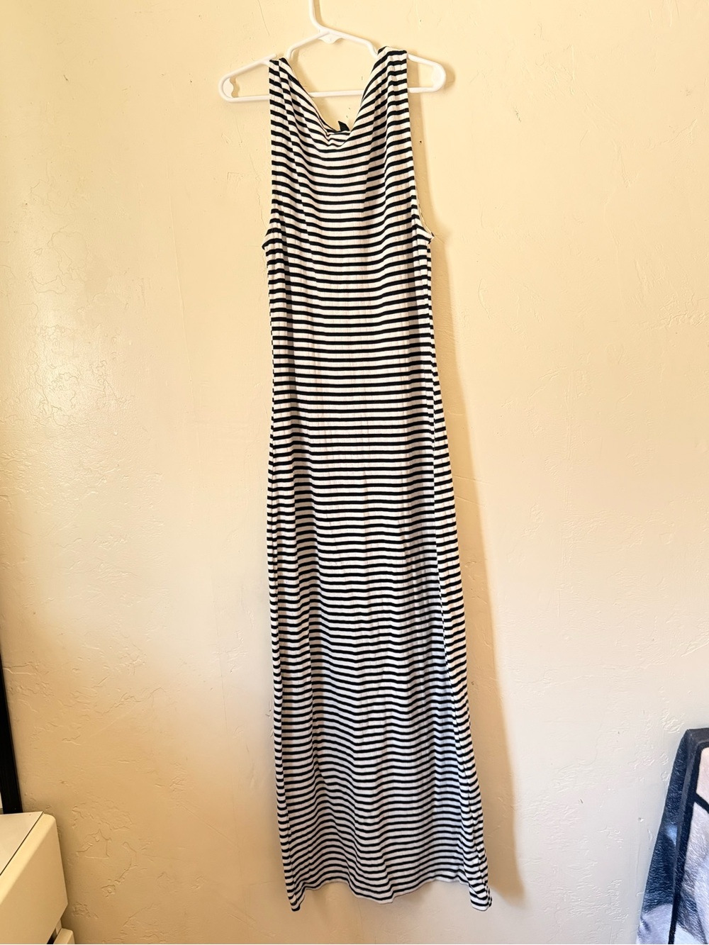 H&M Black and White Striped Maxi Dress
